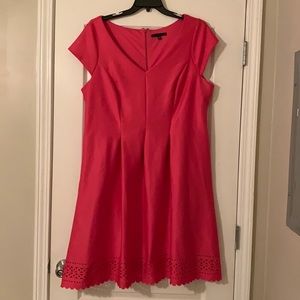 Hot Pink Cap Sleeved Dress